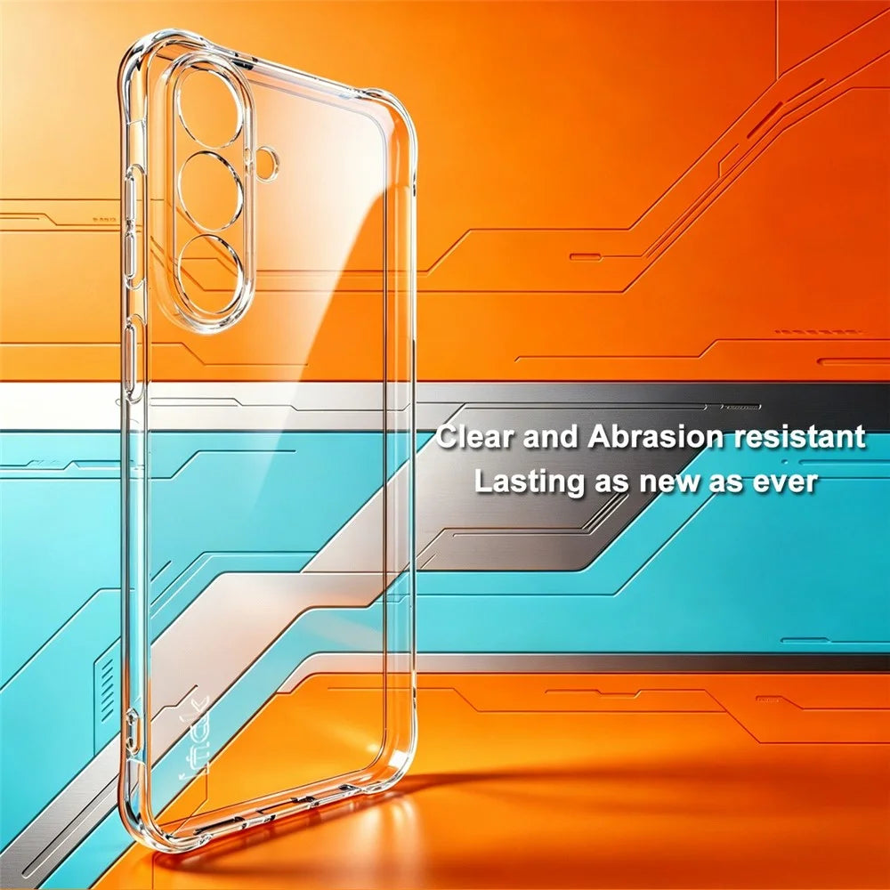 IMAK For Samsung Galaxy S26 FE Case TPU Phone Cover Airbag Shockproof Protection - Transparent - 3