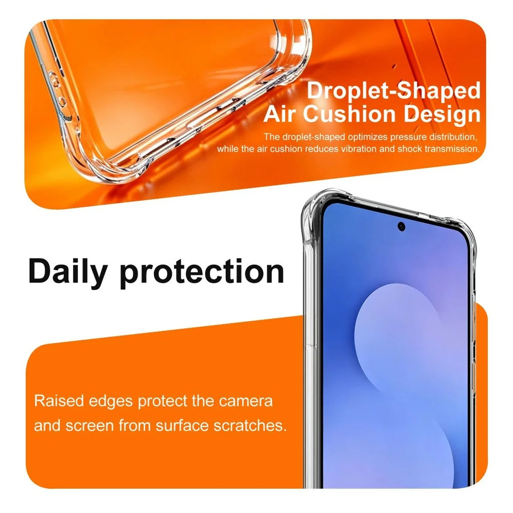 IMAK For Samsung Galaxy S26 FE Case TPU Phone Cover Airbag Shockproof Protection - Transparent - 6