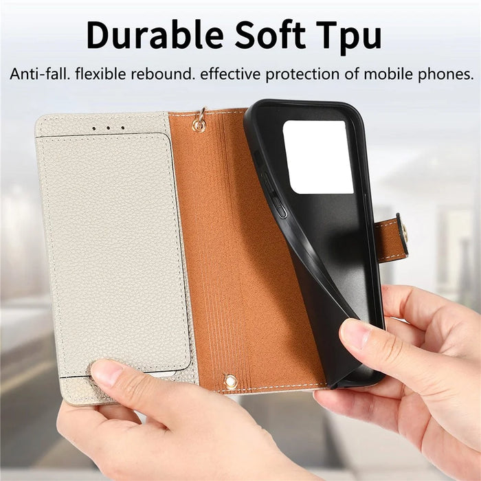 For Sony Xperia 1 VIII Case RFID Blocking Zipper Pocket Leather Wallet Phone Cover with Strap - Black - 4
