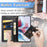 For Sony Xperia 1 VIII Case Wallet Stand Leather Phone Cover with Wrist Strap - Black - 5