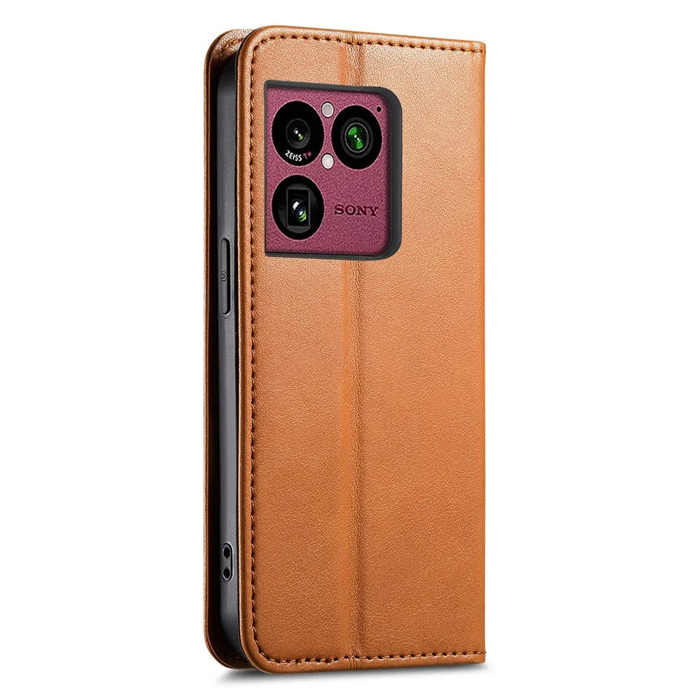 For Sony Xperia 1 VIII Case Wallet Tri-Color Stitching Leather Phone Cover with Elastic Wristband - Brown - 7