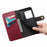 For Sony Xperia 1 VIII Case Color Splicing TPU PU Leather Flip Shockproof Phone Cover with Wrist Strap - Red - 4