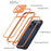 For iPhone 18 Pro / 17 Pro Metal Frame Case Magnetic Snap On Frame PC Hollow Back Heat Dissipation Shockproof Cover - Titanium Orange - 2