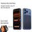 For iPhone 18 Pro Max / 17 Pro Max Metal Frame Case Magnetic Snap On Frame PC Hollow Back Heat Dissipation Shockproof Cover - Titanium Orange - 3
