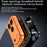 For iPhone 18 Pro Max / 17 Pro Max Metal Frame Case Magnetic Snap On Frame PC Hollow Back Heat Dissipation Shockproof Cover - Titanium Orange - 4