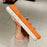 For iPhone 17 Pro Case Litchi Texture Genuine Cow Leather Coated TPU + PC Protective Cover - Orange Shell / Orange+Black - 6
