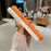 For iPhone 17 Pro Case Lychee Texture Genuine Cow Leather Coated TPU + PC Phone Cover - White  /  Orange - 4