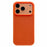 For iPhone 17 Pro Max Case Textured Genuine Cow Leather + PC + TPU Protective Cover - Litchi Texture / Orange - 1