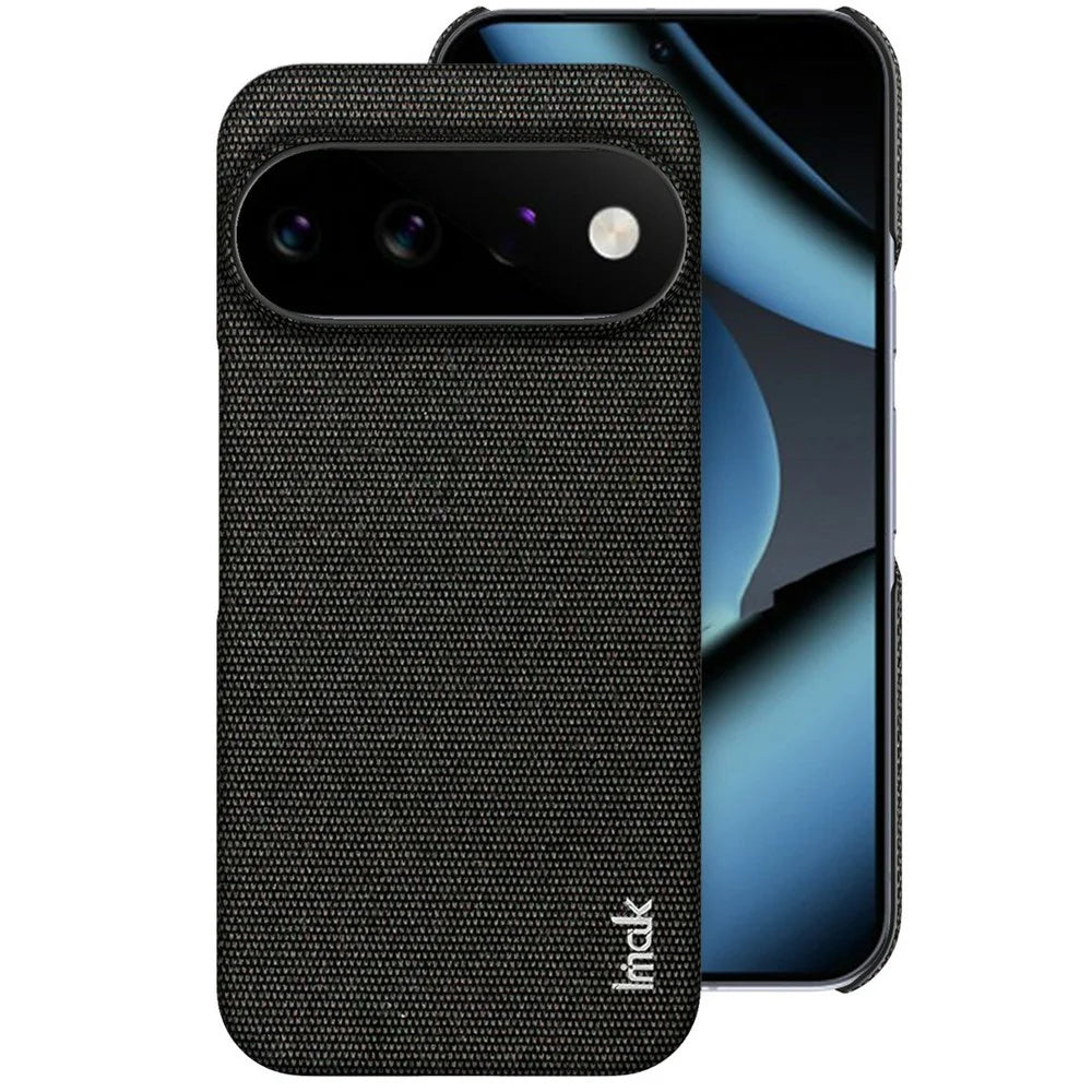 IMAK Ruiyi Series for Google Pixel 11 Pro  /  Pixel 11 Case Fabric Texture Leather + PC Phone Back Cover - Black - 1