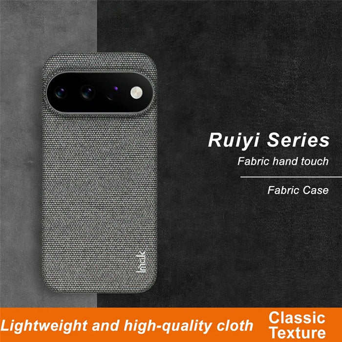 IMAK Ruiyi Series for Google Pixel 11 Pro XL Case Fabric Texture Leather + PC Phone Back Cover - Dark Grey - 3