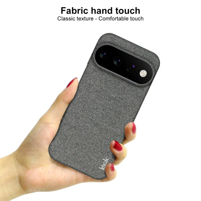 IMAK Ruiyi Series for Google Pixel 11 Pro XL Case Fabric Texture Leather + PC Phone Back Cover - Dark Grey - 5
