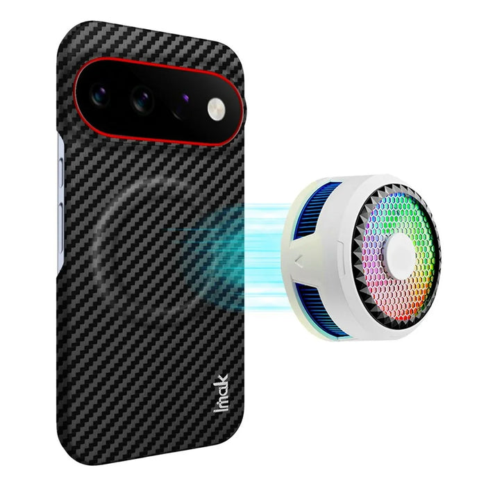 IMAK Ruiyi Series for Google Pixel 11  /  11 Pro Magnetic Case Carbon Fiber Texture Leather + PC Phone Cover - Black - 2