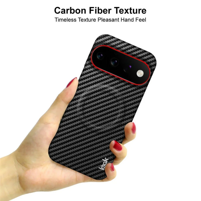 IMAK Ruiyi Series for Google Pixel 11 Pro XL Magnetic Case Carbon Fiber Texture Leather + PC Phone Cover - Black - 6