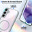 For Samsung Galaxy S25+ Magnetic Case Transparent PC + TPU Shockproof Skin-friendly Phone Cover - Grey - 4