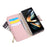 For Samsung Galaxy Z Fold7 5G Case Zipper Wallet Leather Phone Cover with Wrist Strap - Pink - 2