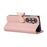 For Samsung Galaxy Z Fold7 5G Case Zipper Wallet Leather Phone Cover with Wrist Strap - Pink - 4