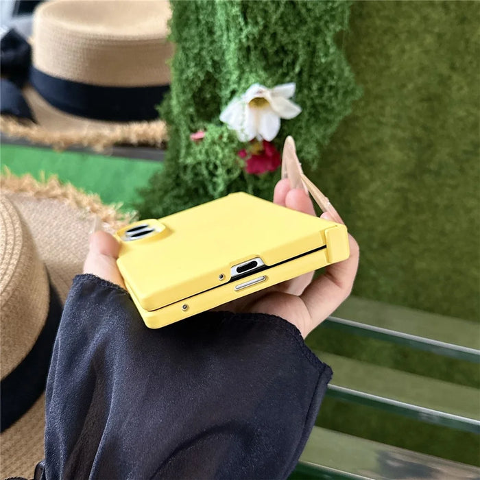 For Samsung Galaxy Z Fold8 Case Hinge Protection Skin-Touch PC Phone Cover - Yellow - 5