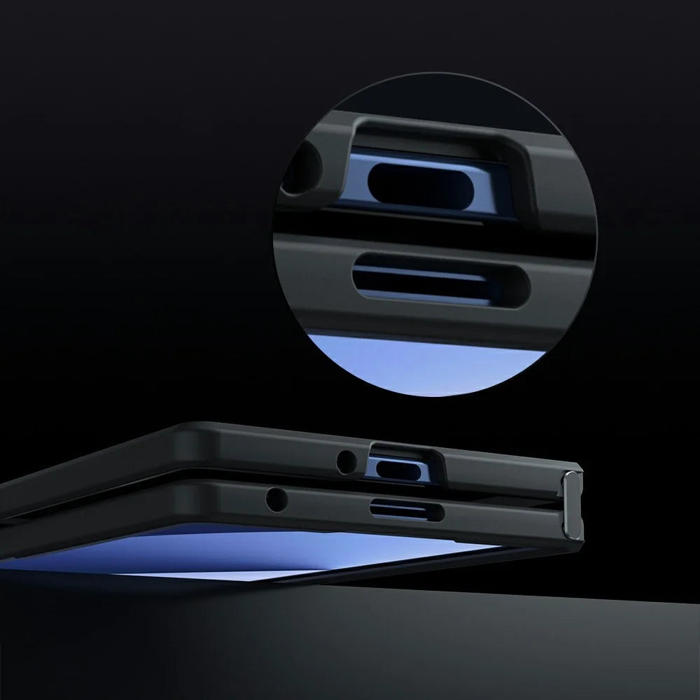 For Samsung Galaxy Z Fold8 Ultra Magnetic Case TPU + PC Matte Skin Touch Phone Cover - Black - 6