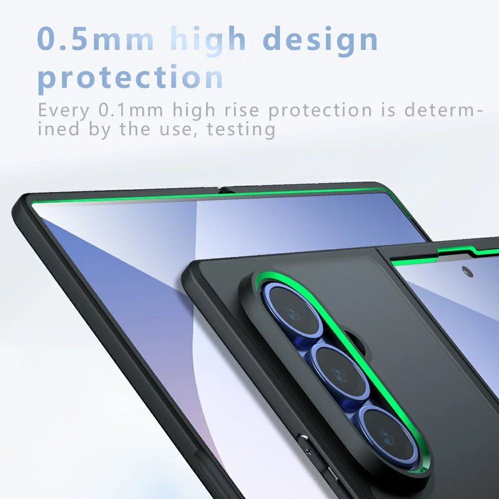 For Samsung Galaxy Z Fold8 Ultra Magnetic Case TPU + PC Matte Skin Touch Phone Cover - Black - 7
