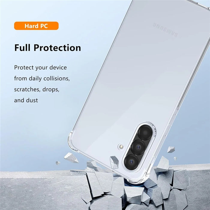 For Samsung Galaxy A16 5G  /  A16 4G Case TPU + Acrylic Phone Cover with 2Pcs Tempered Glass Screen Protector - Transparent - 4