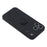 For iPhone 18 Pro / 17 Pro Silicone Case with Strap Ring Kickstand Phone Cover - Black - 6