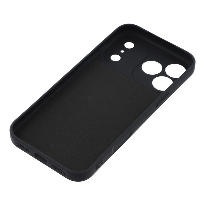 For iPhone 18 Pro Max / 17 Pro Max Silicone Case with Strap Ring Kickstand Phone Cover - Black - 7