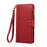 For Google Pixel 11 Pro XL Case Multi Card Slots Zipper Leather Phone Cover with Wrist Strap - Red - 6