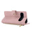 For Google Pixel 11 Wallet Case Triangular Splicing Zipper Leather Flip Cover with Wrist Strap - Pink - 4