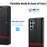 LC.IMEEKE Wallet Case for Samsung Galaxy S26 FE Carbon Fiber Texture Leather Phone Cover - Horizontal Stripe - 4