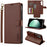 LC.IMEEKE L2 Series for Samsung Galaxy S26 FE Case PU Leather Wallet Detachable Magnetic Phone Cover - Brown - 1