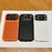 For iPhone 17 Pro Max TPU Case Genuine Cow Leather Litchi Texture + Snake Texture Protective Cover - Orange - 6