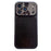 For iPhone 17 Pro Case Lizard Texture Snake Texture Genuine Cow Leather + TPU Protective Cover - Black - 1