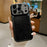 For iPhone 17 Pro Case Lizard Texture Snake Texture Genuine Cow Leather + TPU Protective Cover - Black - 2