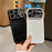 For iPhone 17 Pro Case Lizard Texture Snake Texture Genuine Cow Leather + TPU Protective Cover - Black - 5