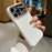 For iPhone 17 Pro Max Case Lizard Texture Snake Texture Genuine Cow Leather + TPU Protective Cover - White - 3
