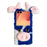 For Samsung Galaxy Z Flip8 Case Plush Cow Hard PC Protective Phone Cover - Blue - 1