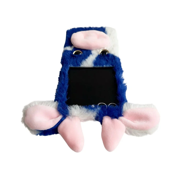 For Samsung Galaxy Z Flip8 Case Plush Cow Hard PC Protective Phone Cover - Blue - 6