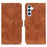 KHAZNEH for Samsung Galaxy S26 FE Case PU Leather Retro Texture Phone Cover - Brown - 1