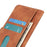 KHAZNEH for Samsung Galaxy S26 FE Case PU Leather Retro Texture Phone Cover - Brown - 5