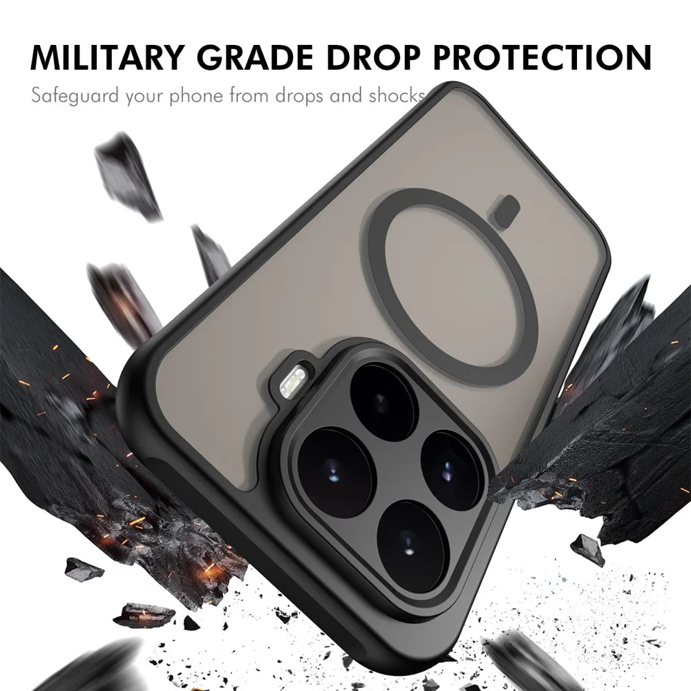 HAT PRINCE for Xiaomi 17T Pro ENKAY  Magnetic Case with Tempered Glass Support Ultrasonic Unlocking PC TPU Matte Phone Cover - Black - 4