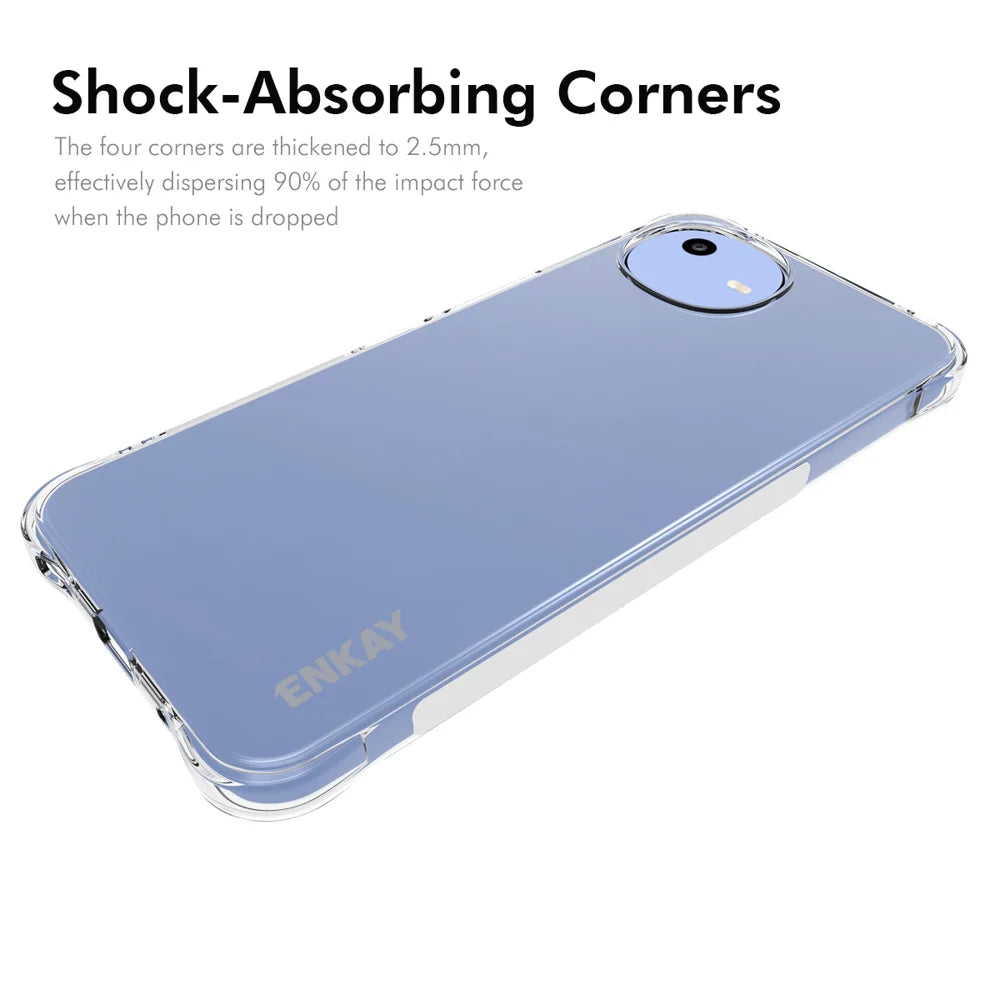 HAT PRINCE for Sharp Aquos Wish6 ENKAY  Clear Phone Case Shockproof Anti-slip TPU Cover - Transparent - 2