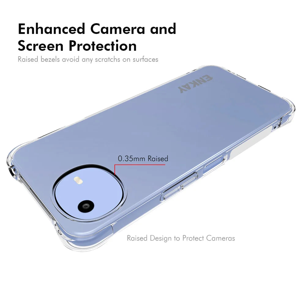 HAT PRINCE for Sharp Aquos Wish6 ENKAY  Clear Phone Case Shockproof Anti-slip TPU Cover - Transparent - 3