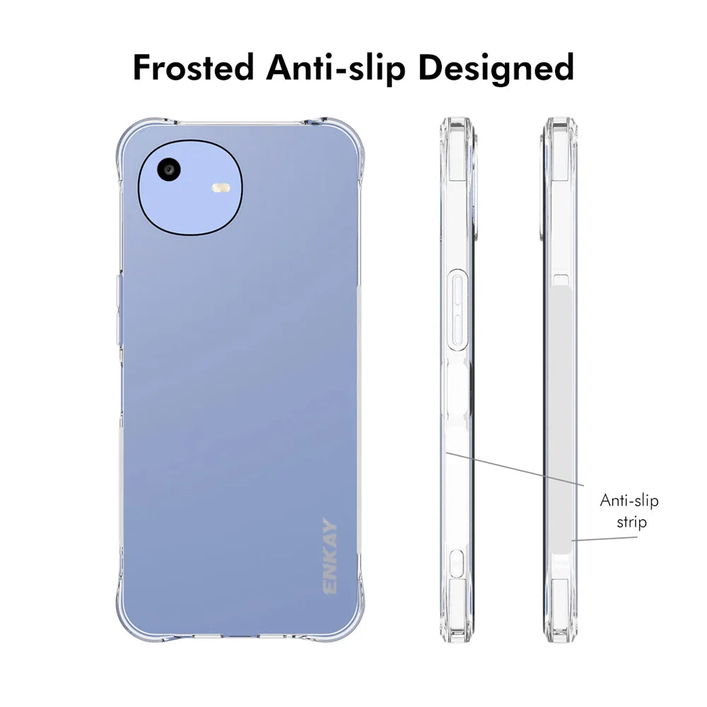 HAT PRINCE for Sharp Aquos Wish6 ENKAY  Clear Phone Case Shockproof Anti-slip TPU Cover - Transparent - 4