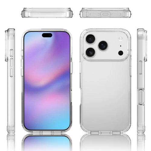 For iPhone 18 Pro / 17 Pro Clear Phone Case TPU+Acrylic Shockproof Phone Back Cover - Clear - 1