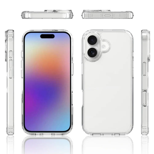 For iPhone 18 Clear Phone Case TPU+Acrylic Shockproof Phone Back Cover - Clear - 1