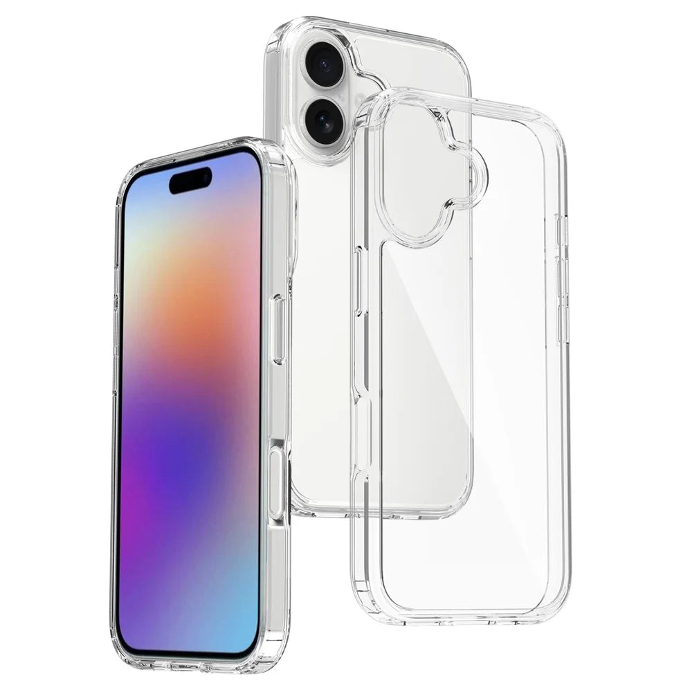 For iPhone 18 Clear Phone Case TPU+Acrylic Shockproof Phone Back Cover - Clear - 2
