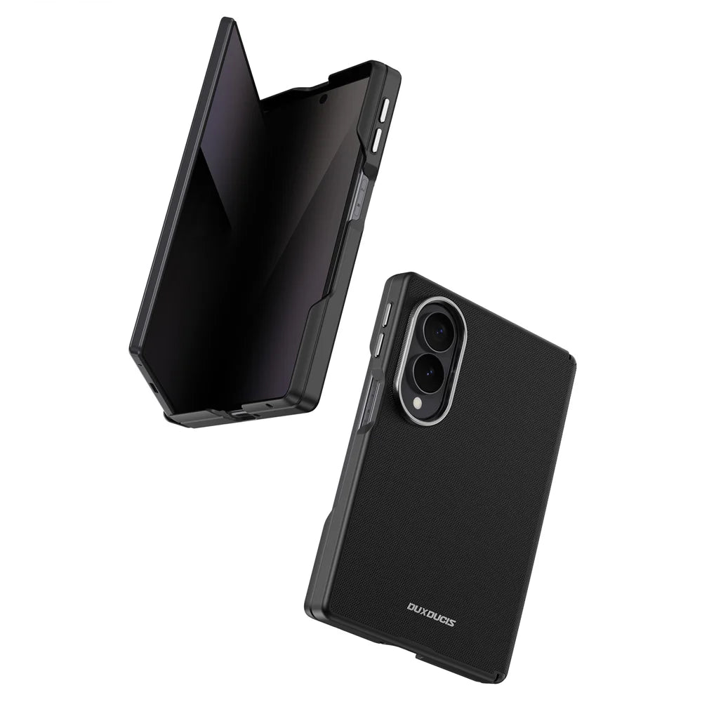 DUX DUCIS for Samsung Galaxy Z Fold8 VYNE Series Magnetic Case Electroplating PU Leather + TPU Protective Cover - Black - 3
