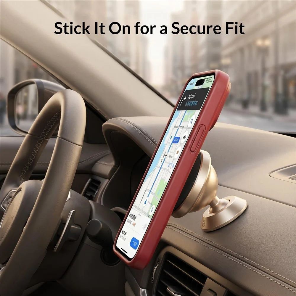 For iPhone 17 Pro Max Magnetic Case Ripple Pattern Leather Coated PC + TPU Shockproof Back Cover - Cherry Red - 7