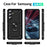 For Samsung Galaxy S26 FE Case PC + TPU Phone Cover with Kickstand - Black - 3