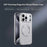 For iPhone 17 Pro Case Rotating Magnetic Kickstand Glitter PU Leather Phone Back Cover - Silver - 2